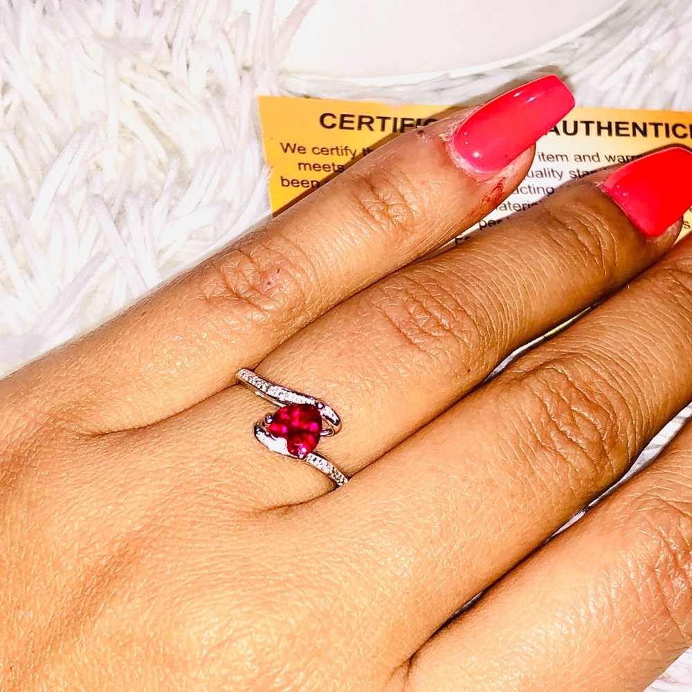 Real diamond custom made ring ring, promise ring  free appraisal Christmas gift - Picture 6 of 8